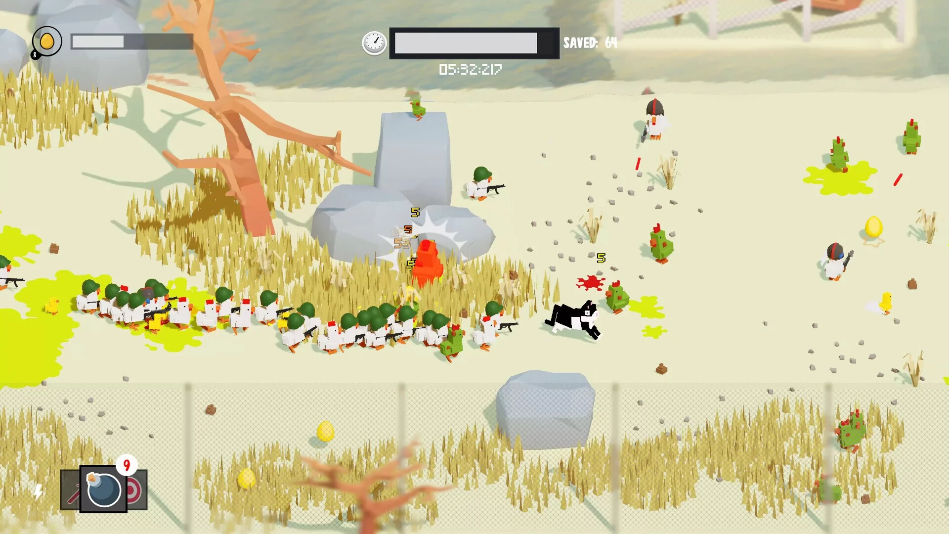 Изображение игры: Bring The Chickens Home