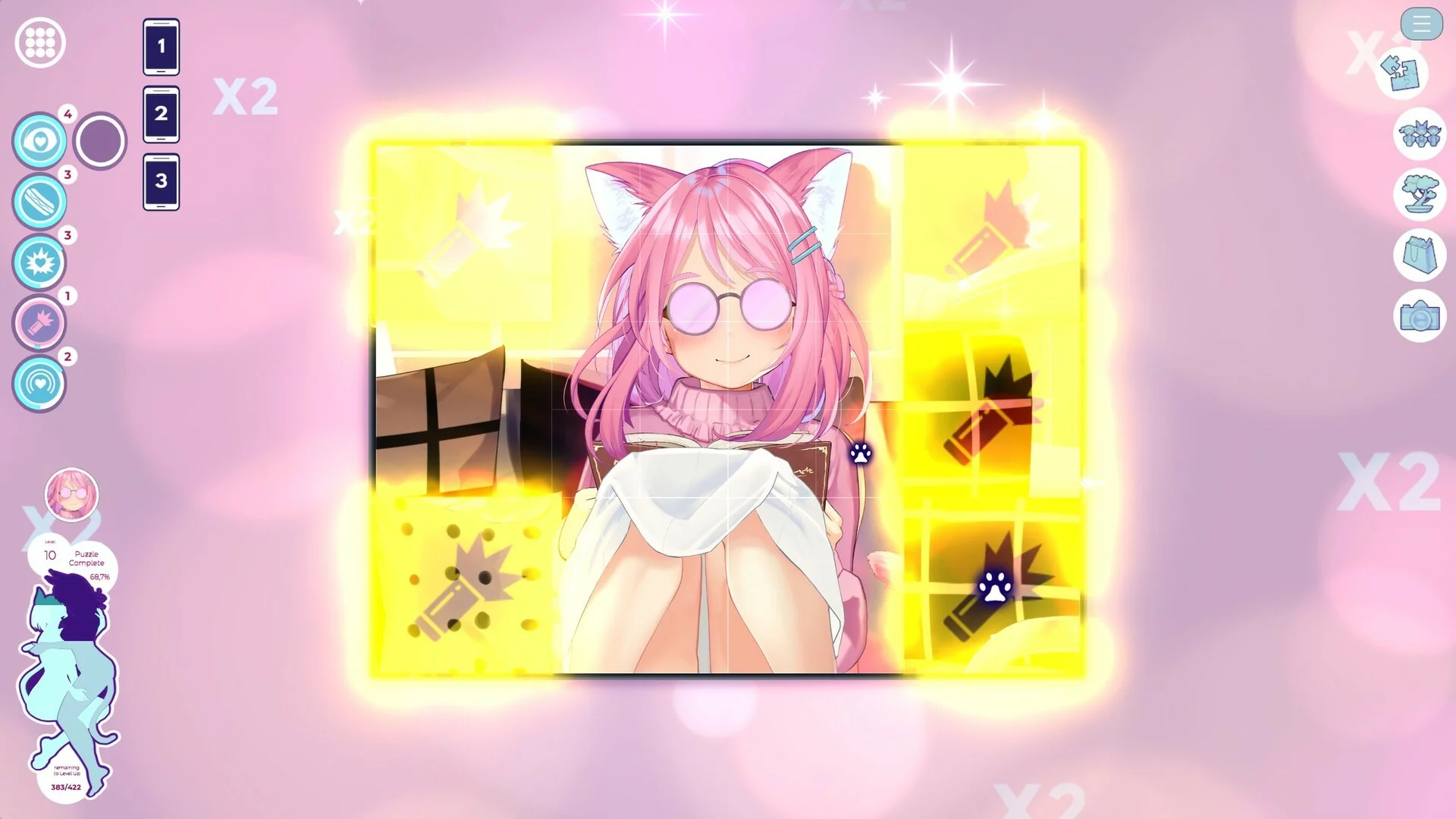 Изображение игры: Mosaique Neko Waifus 4