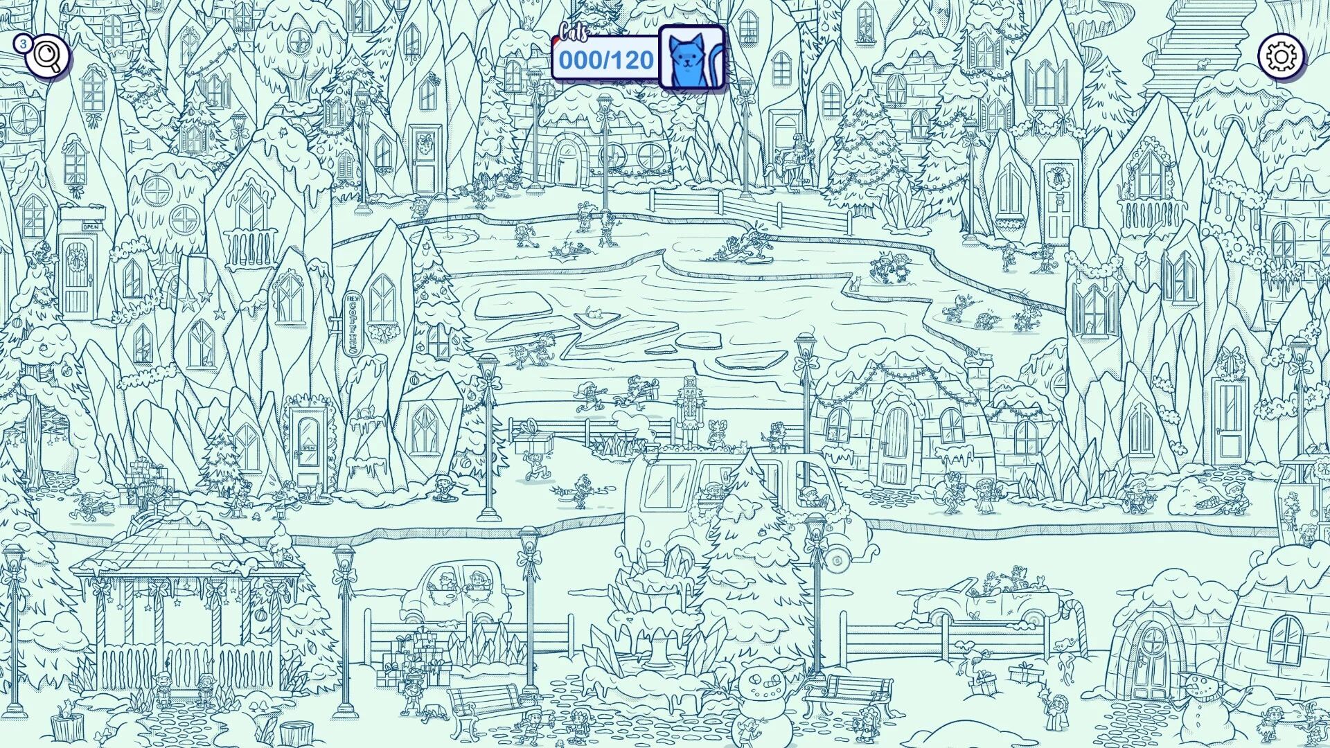 Изображение игры: Hidden Cats in Santa's Realm