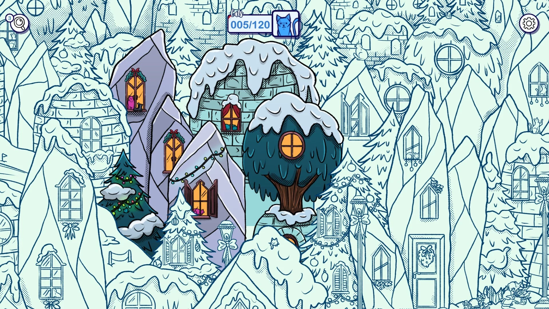 Изображение игры: Hidden Cats in Santa's Realm