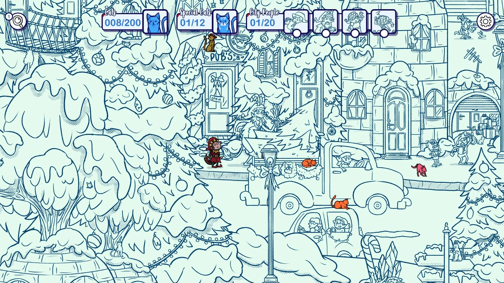 Изображение игры: Hidden Cats in Santa's Realm