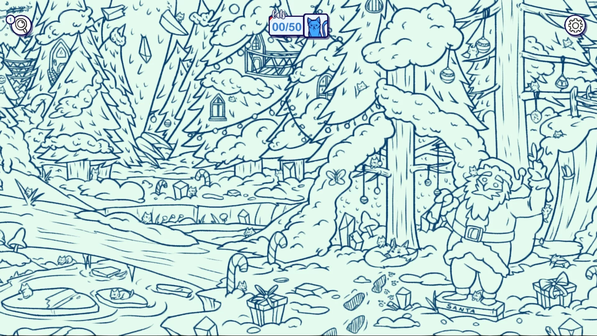 Изображение игры: Hidden Cats in Santa's Realm