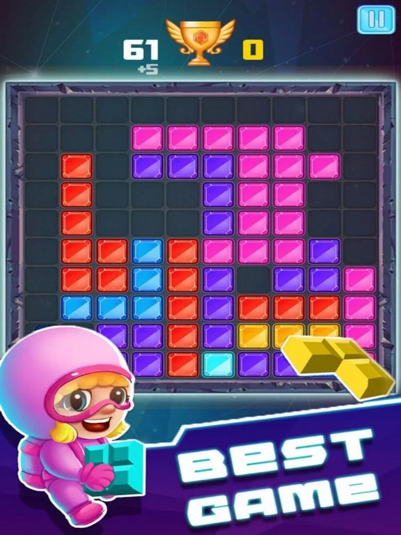 Изображение игры: TETRO GEMS! Blocks Puzzle