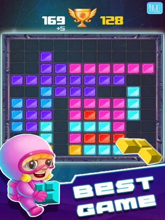 Изображение игры: TETRO GEMS! Blocks Puzzle