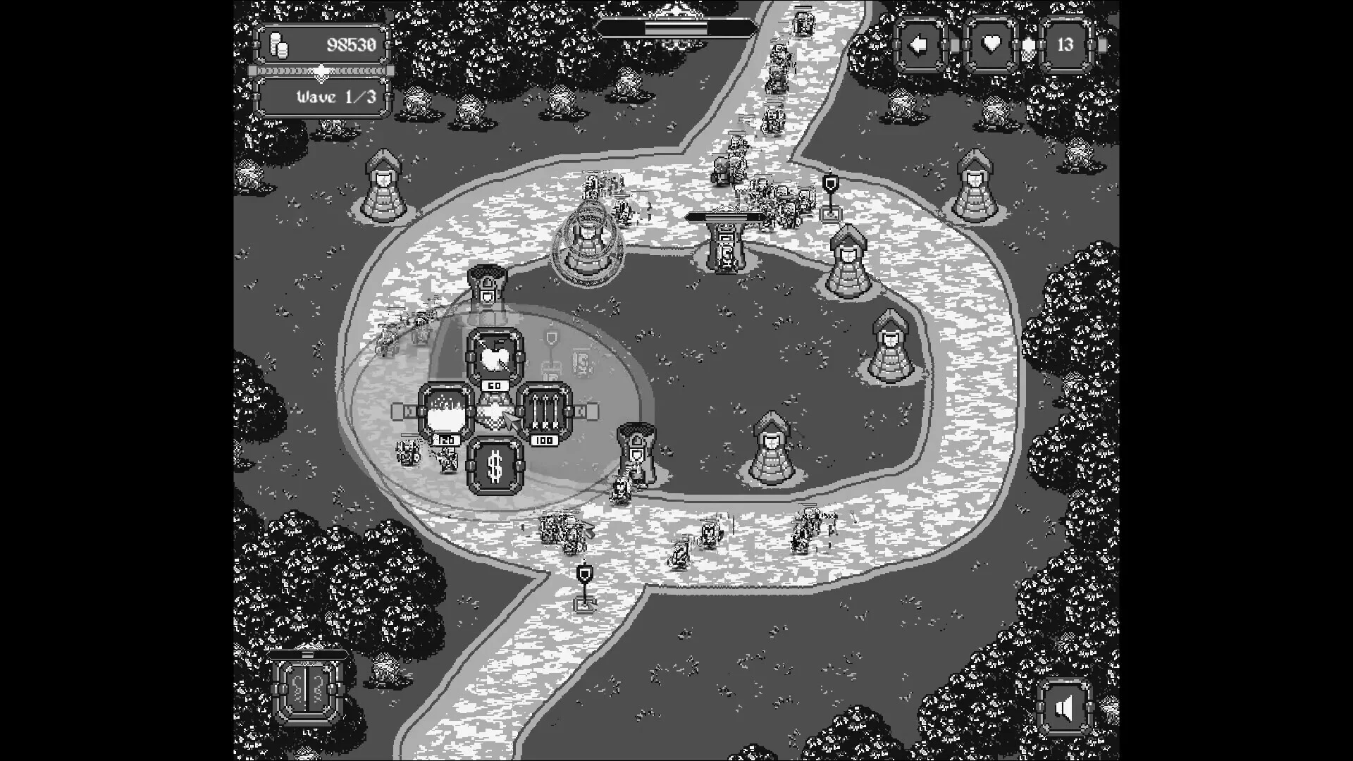 Изображение игры: Pixel Fortress: Tower Defense