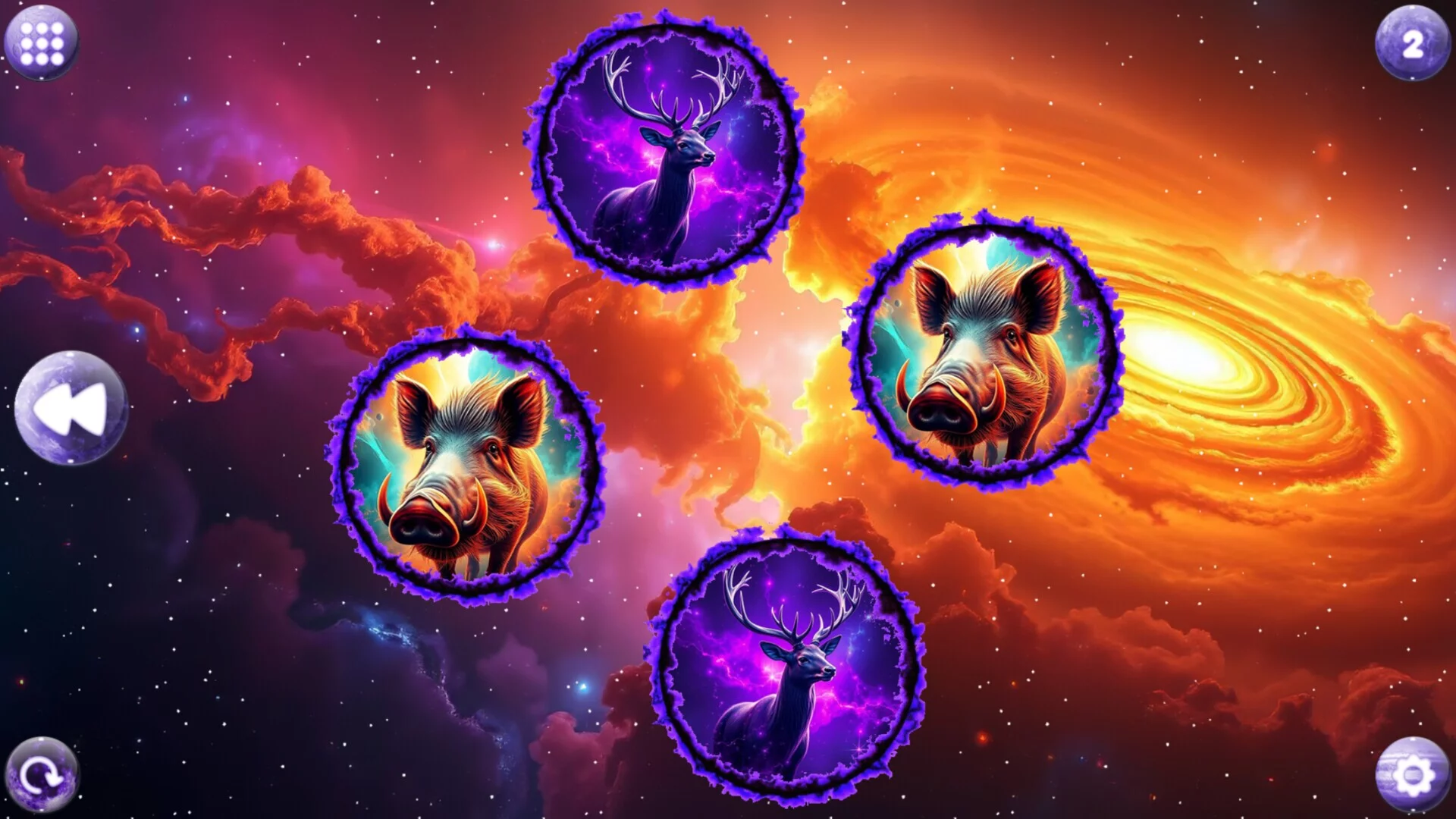 Изображение игры: Space Memory: Artiodactyls
