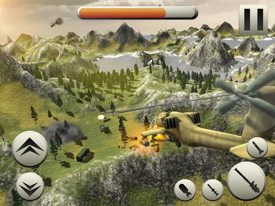 Изображение игры: Gunship Wars Helicopter Strike
