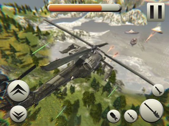 Изображение игры: Gunship Wars Helicopter Strike