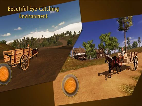 Изображение игры: Village Horse Cart Transport