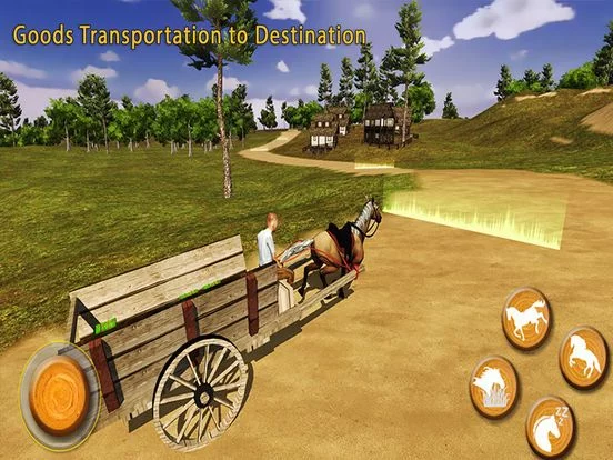 Изображение игры: Village Horse Cart Transport