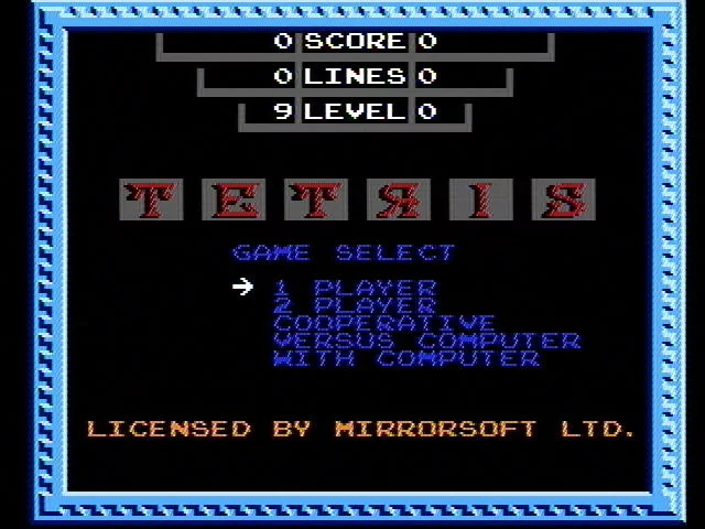 Изображение игры: Tetris (Tengen)