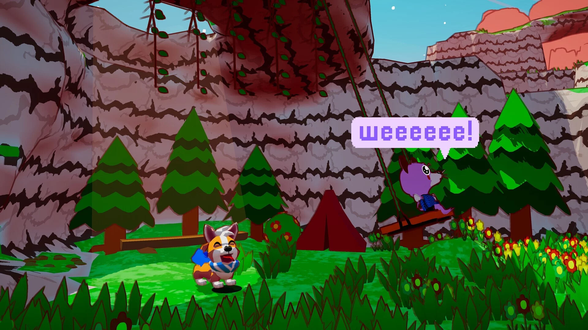 Изображение игры: A Corgi's Cozy Hike