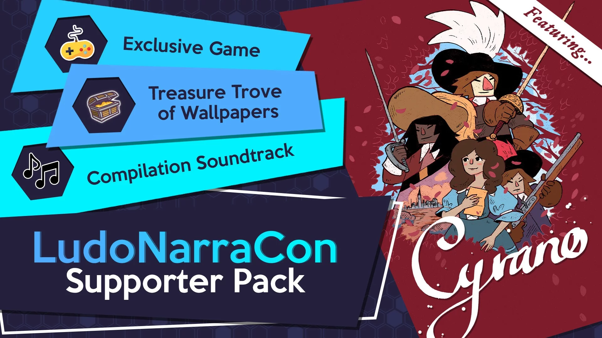 Изображение игры: LudoNarraCon Supporter Pack featuring Cyrano