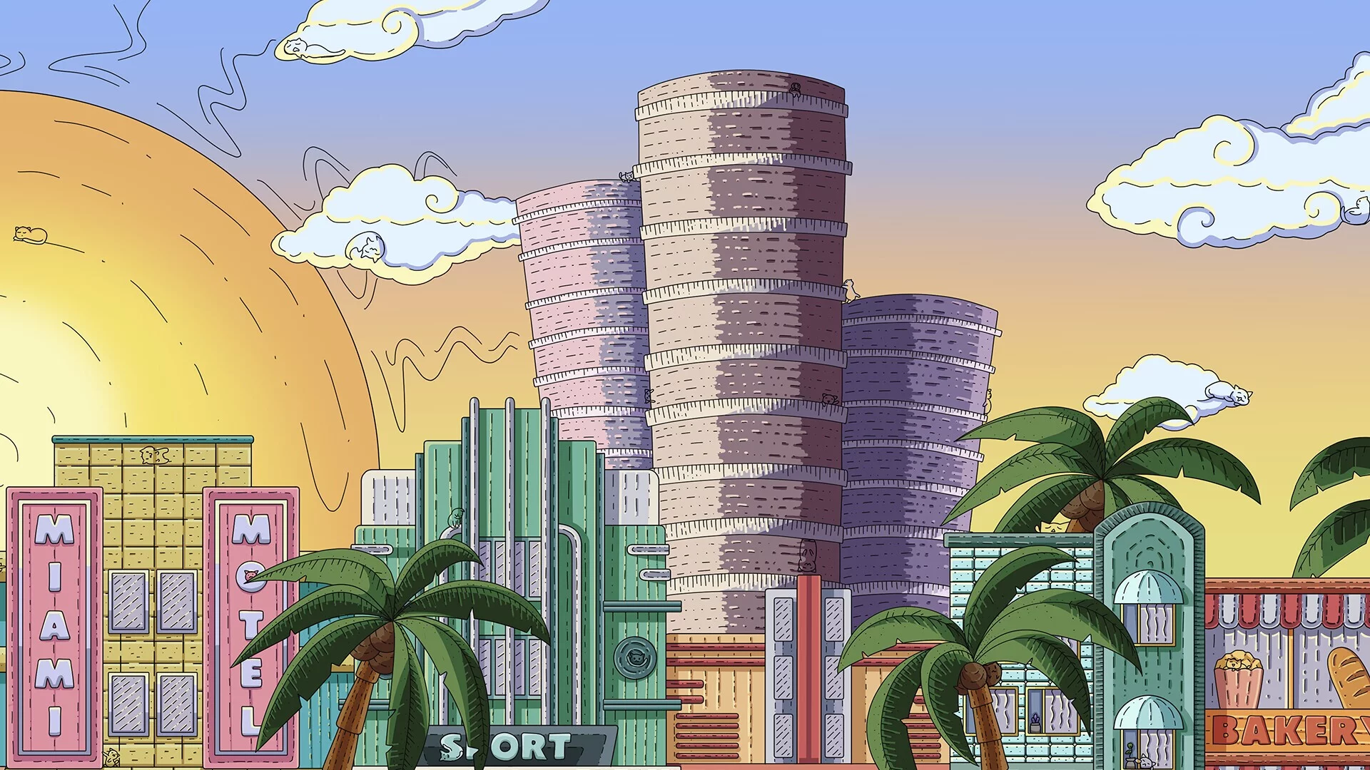 Изображение игры: 100 Miami Cats