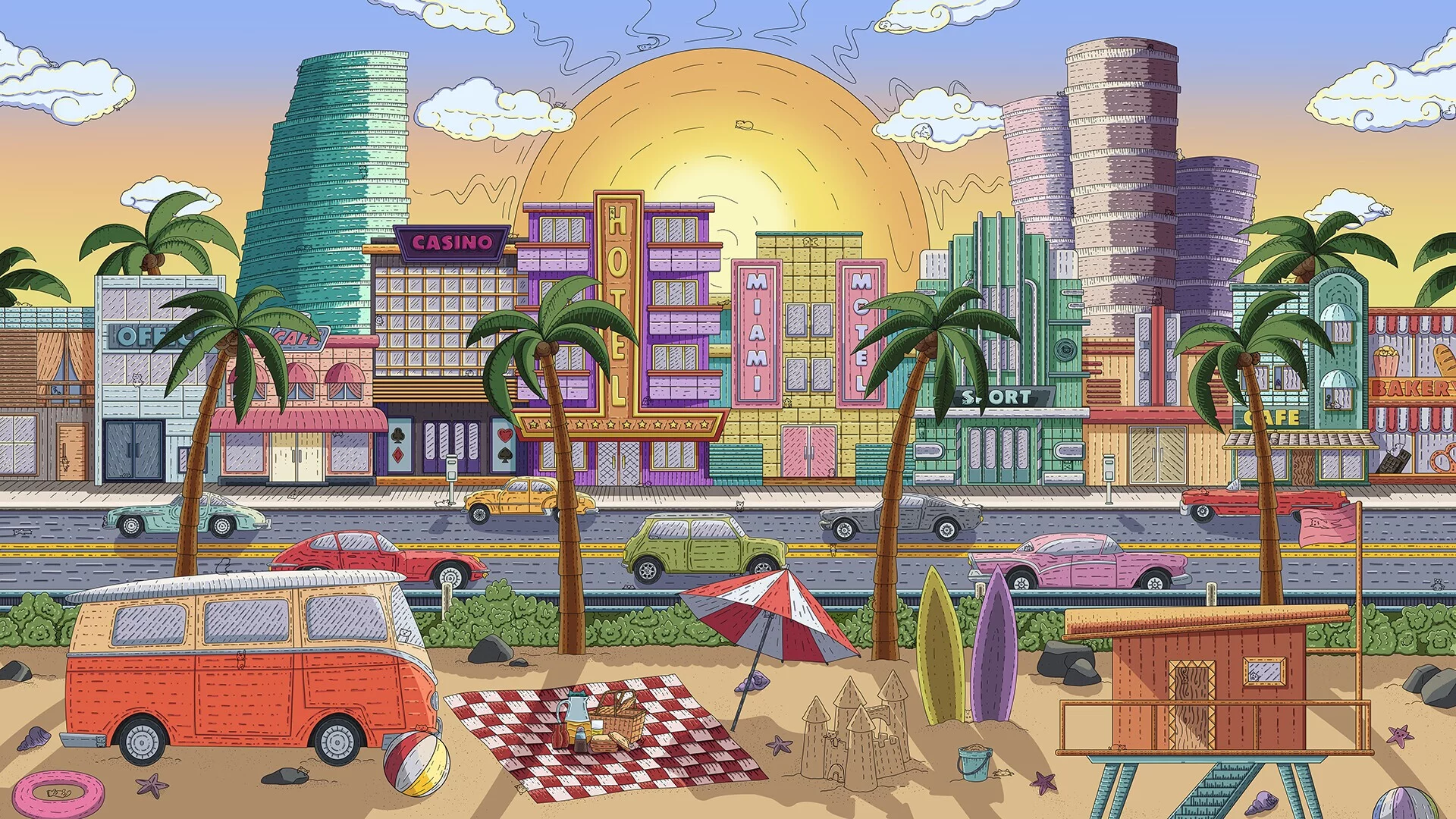 Изображение игры: 100 Miami Cats