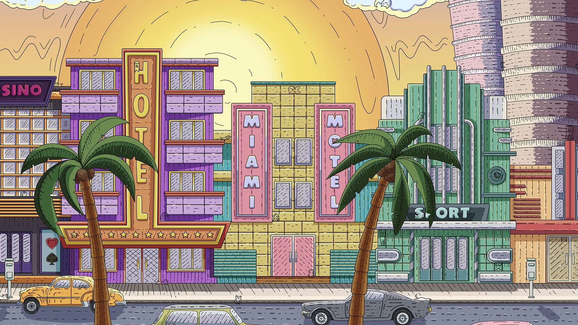 Изображение игры: 100 Miami Cats