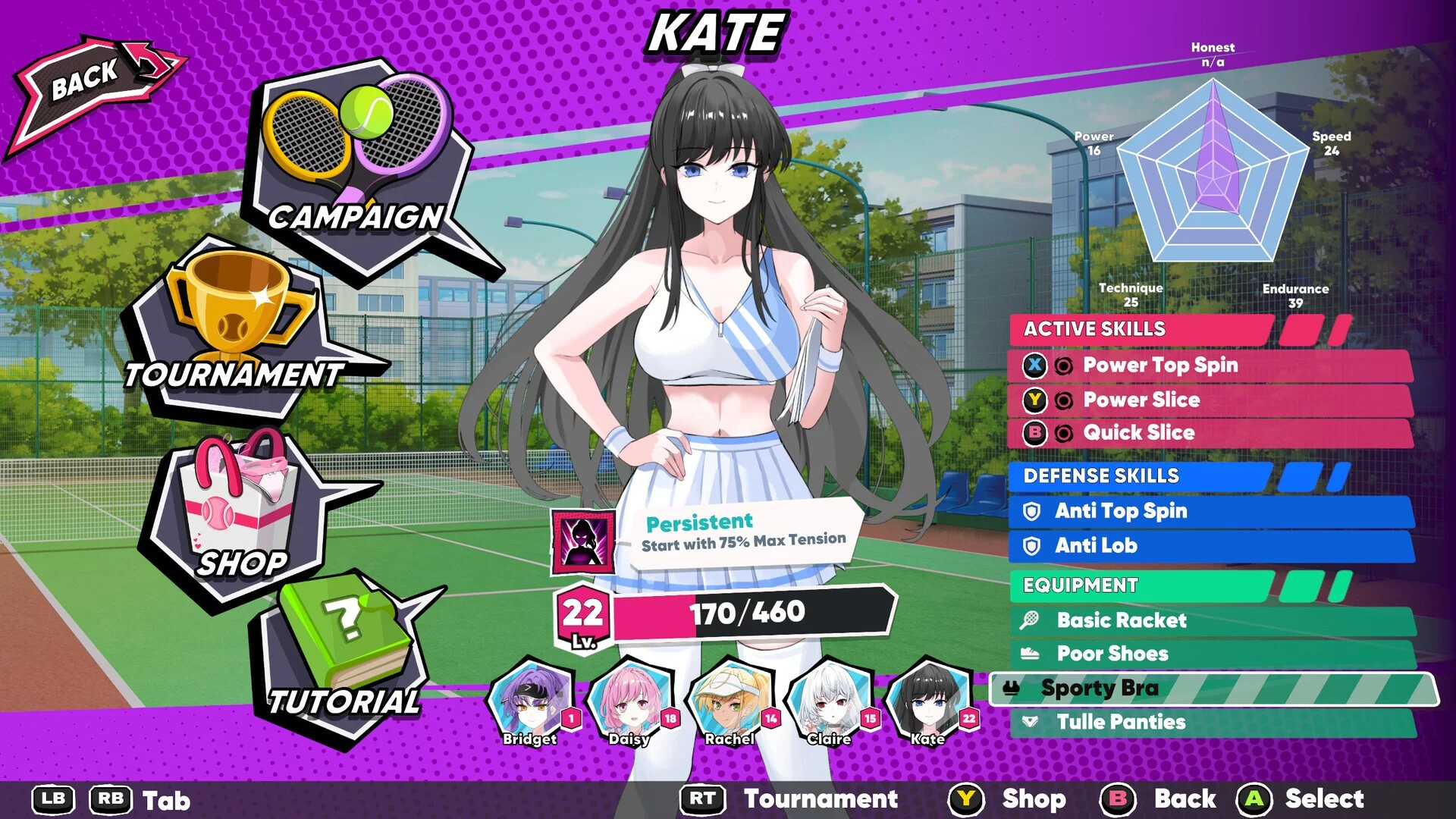 Изображение игры: Academy Love Saga: Tennis Angels EX