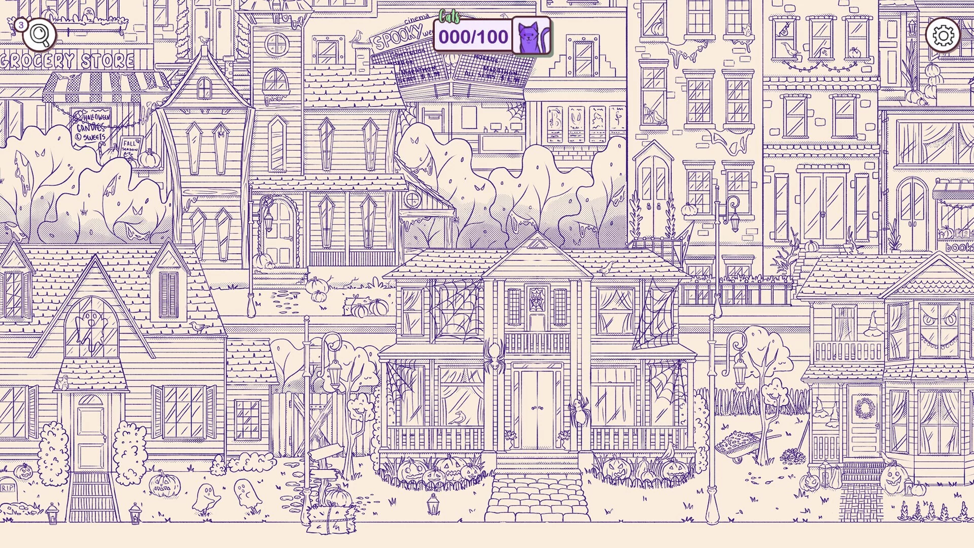 Изображение игры: Hidden Cats in Spooky Town