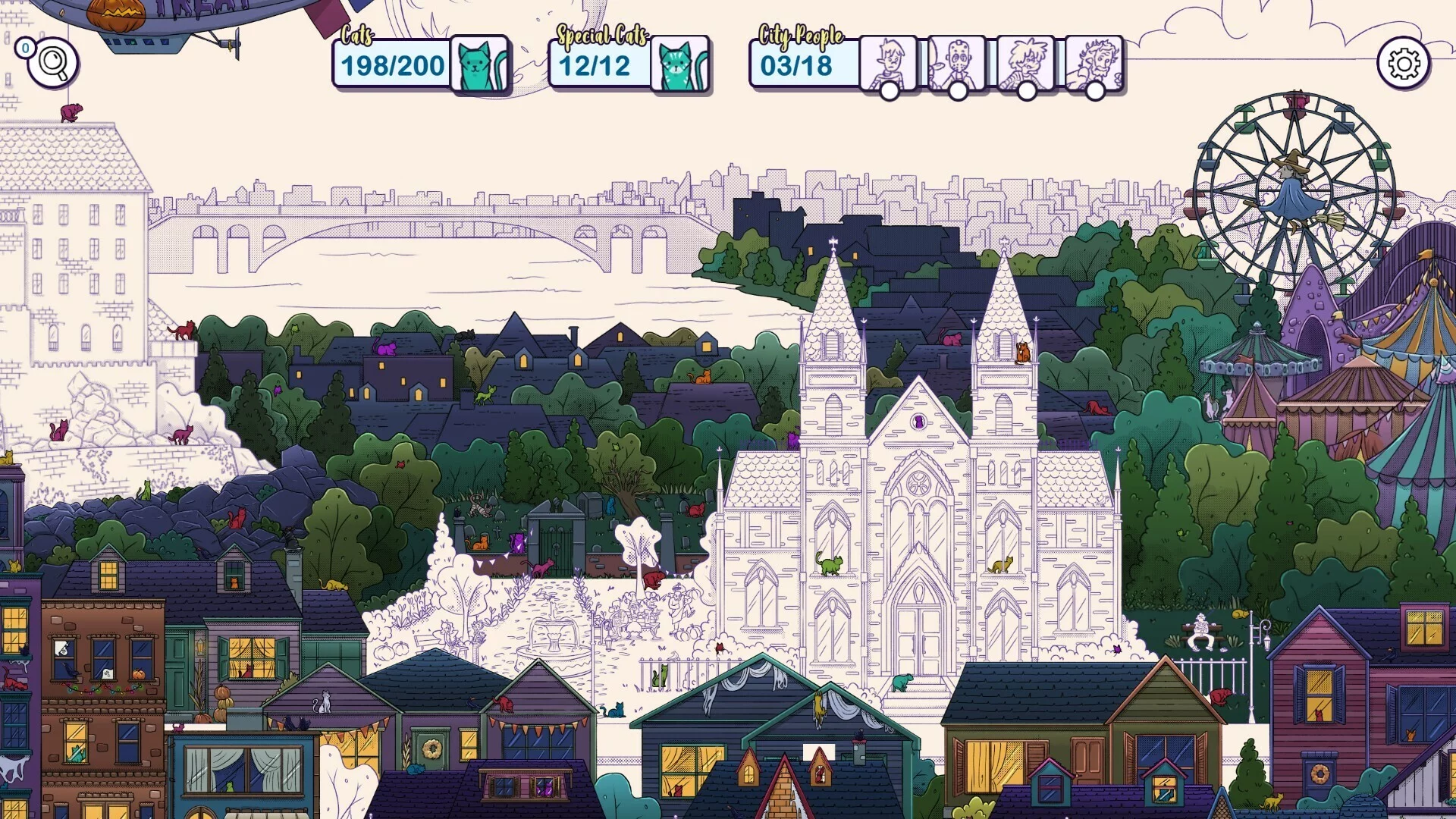Изображение игры: Hidden Cats in Spooky Town