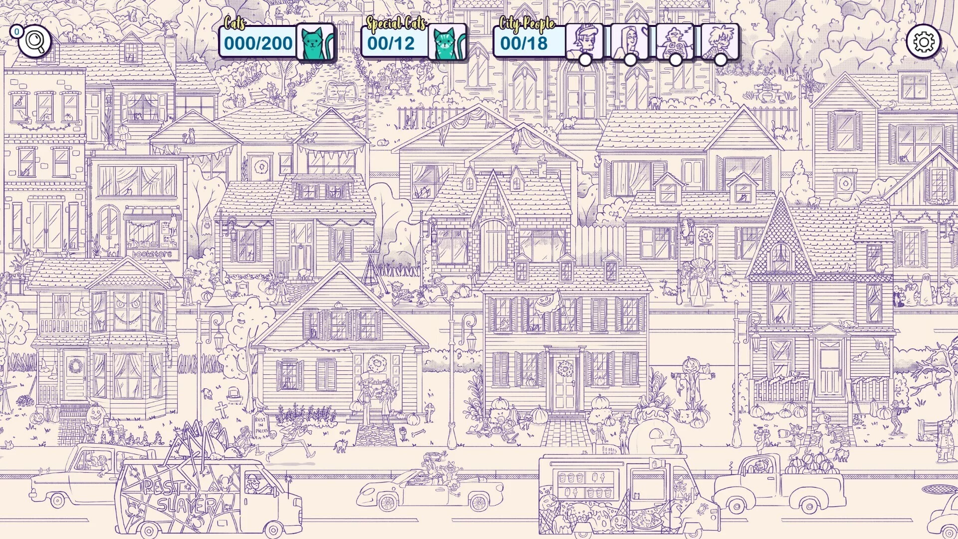 Изображение игры: Hidden Cats in Spooky Town