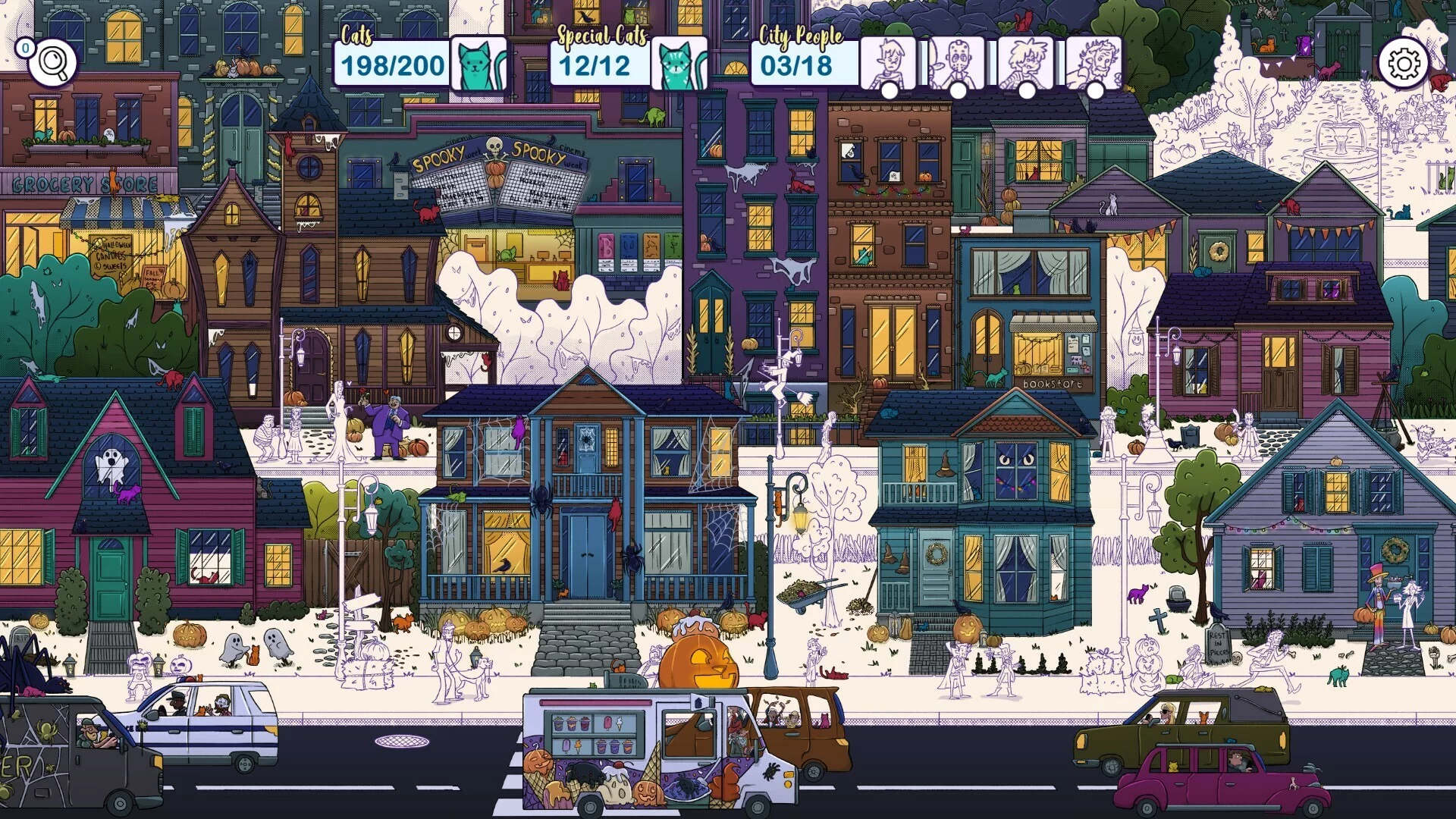 Изображение игры: Hidden Cats in Spooky Town
