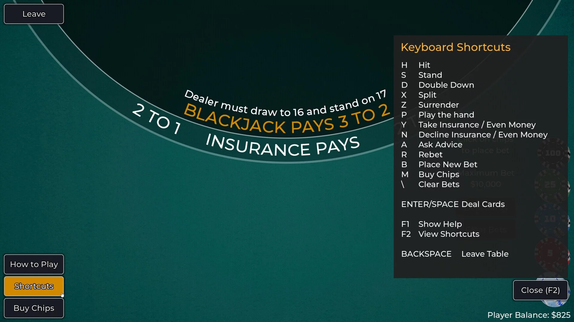 Изображение игры: Player vs. Dealer Blackjack
