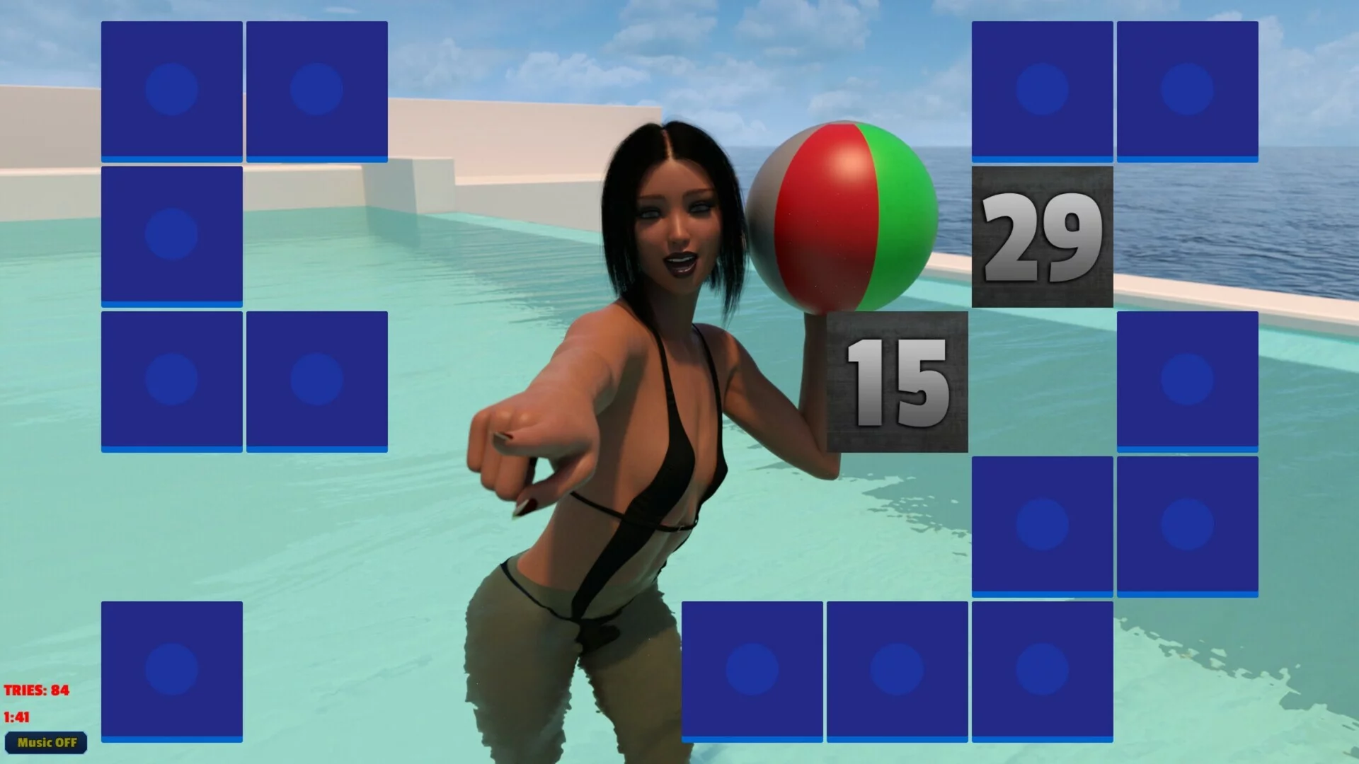 Изображение игры: Sexy Memory Puzzle - Pool Girls
