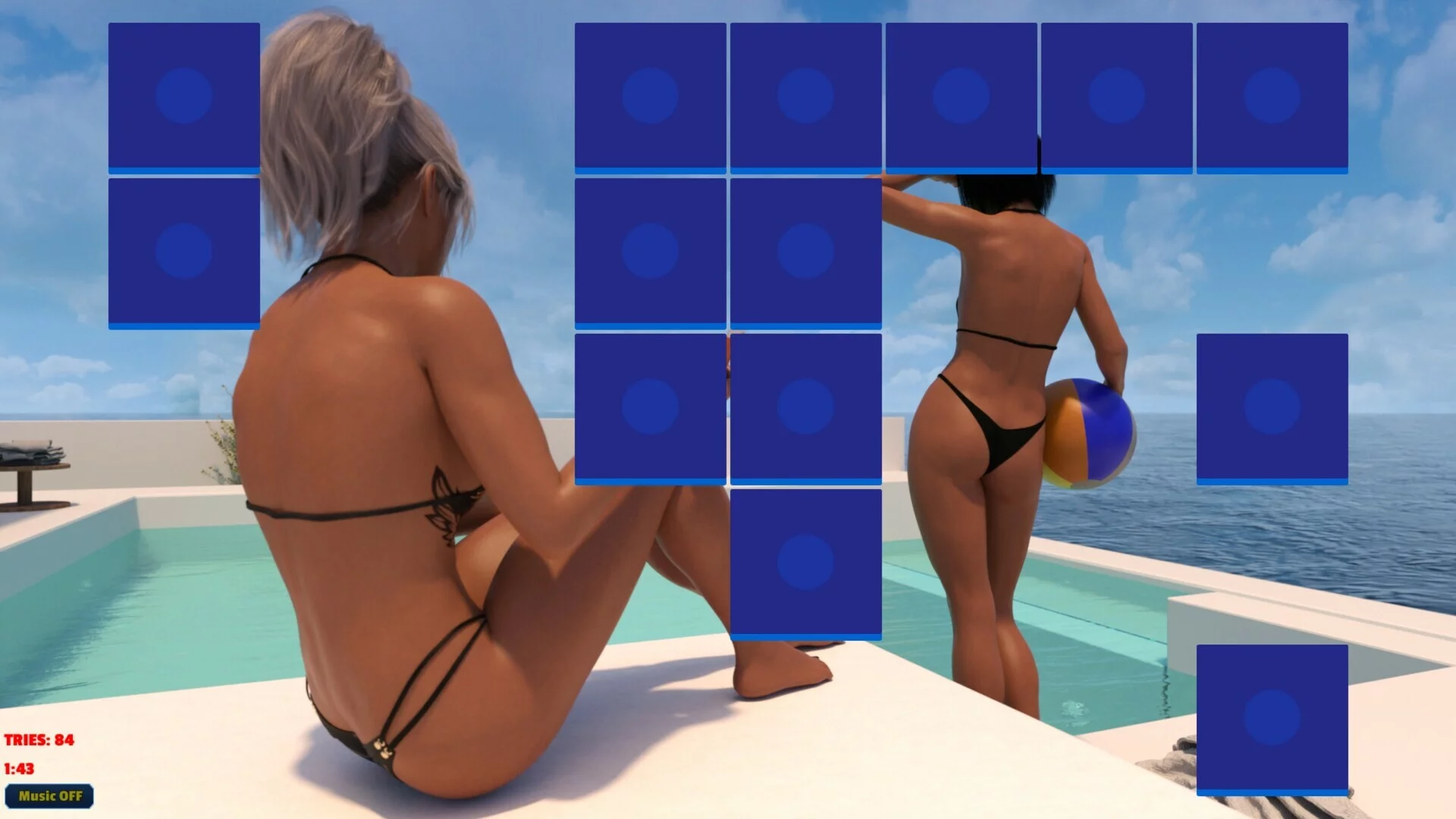 Изображение игры: Sexy Memory Puzzle - Pool Girls