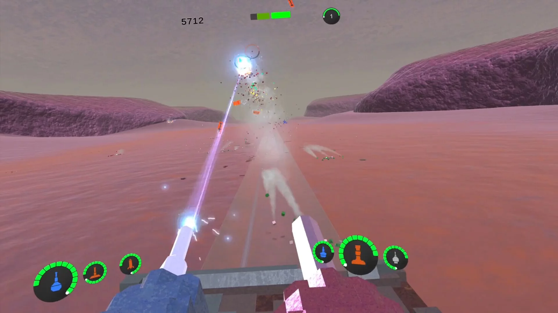 Изображение игры: Rail Gunner