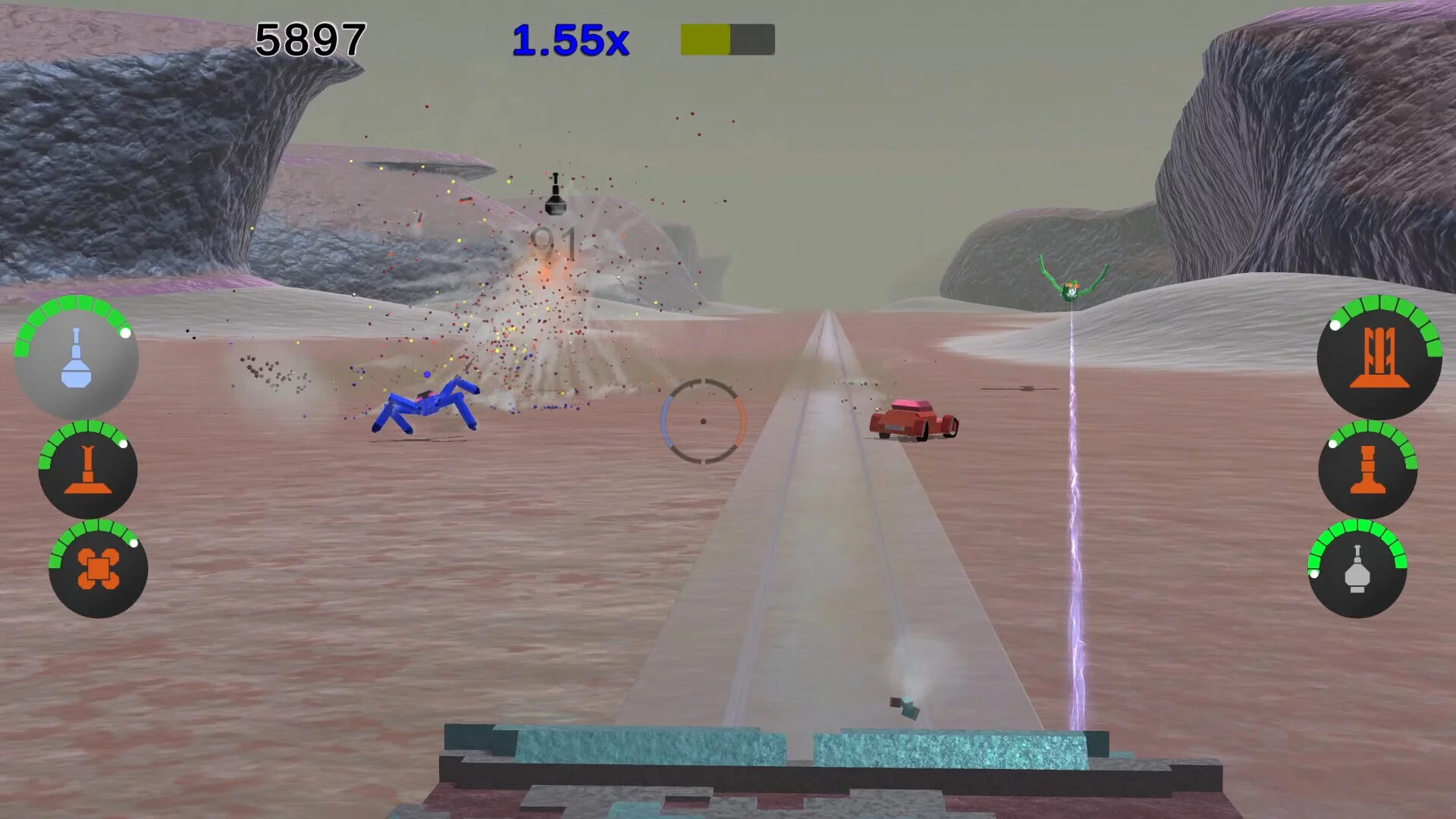 Изображение игры: Rail Gunner
