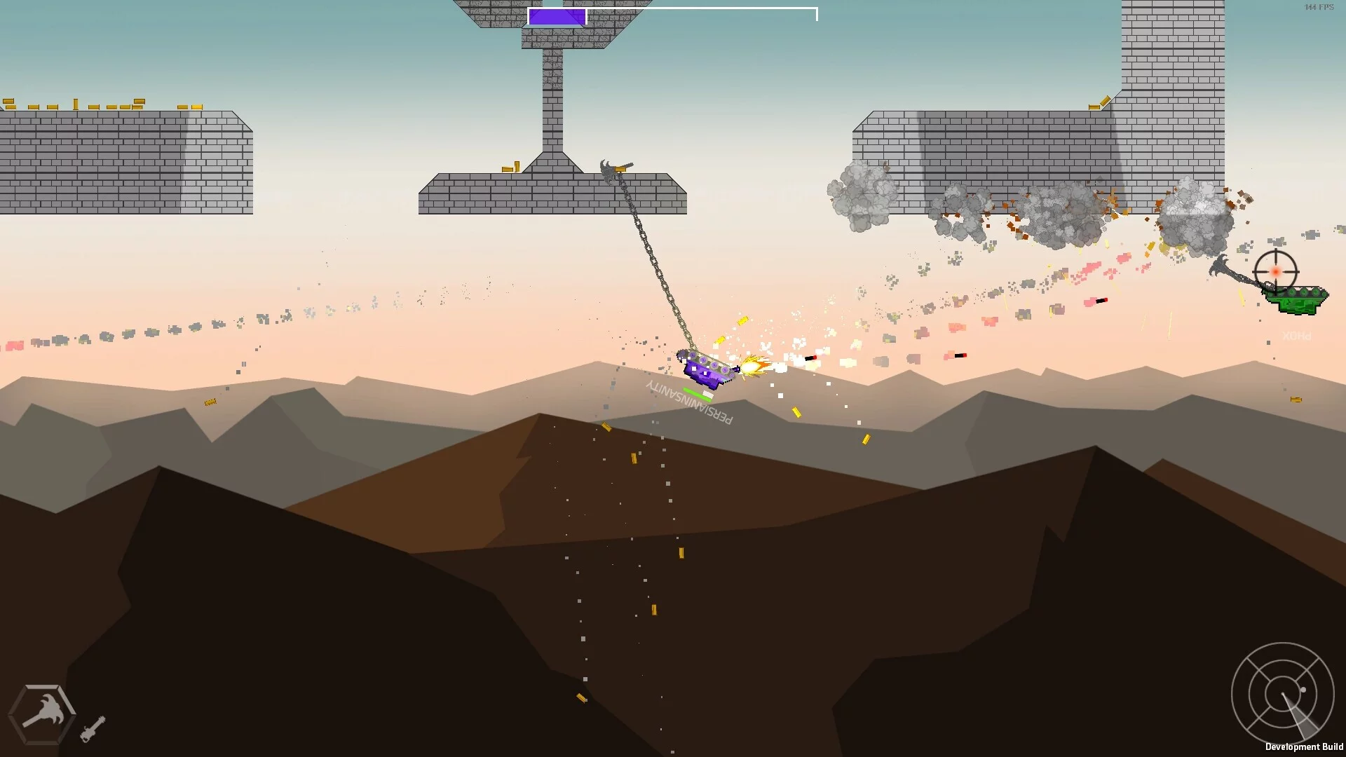 Изображение игры: Grapple Tanks
