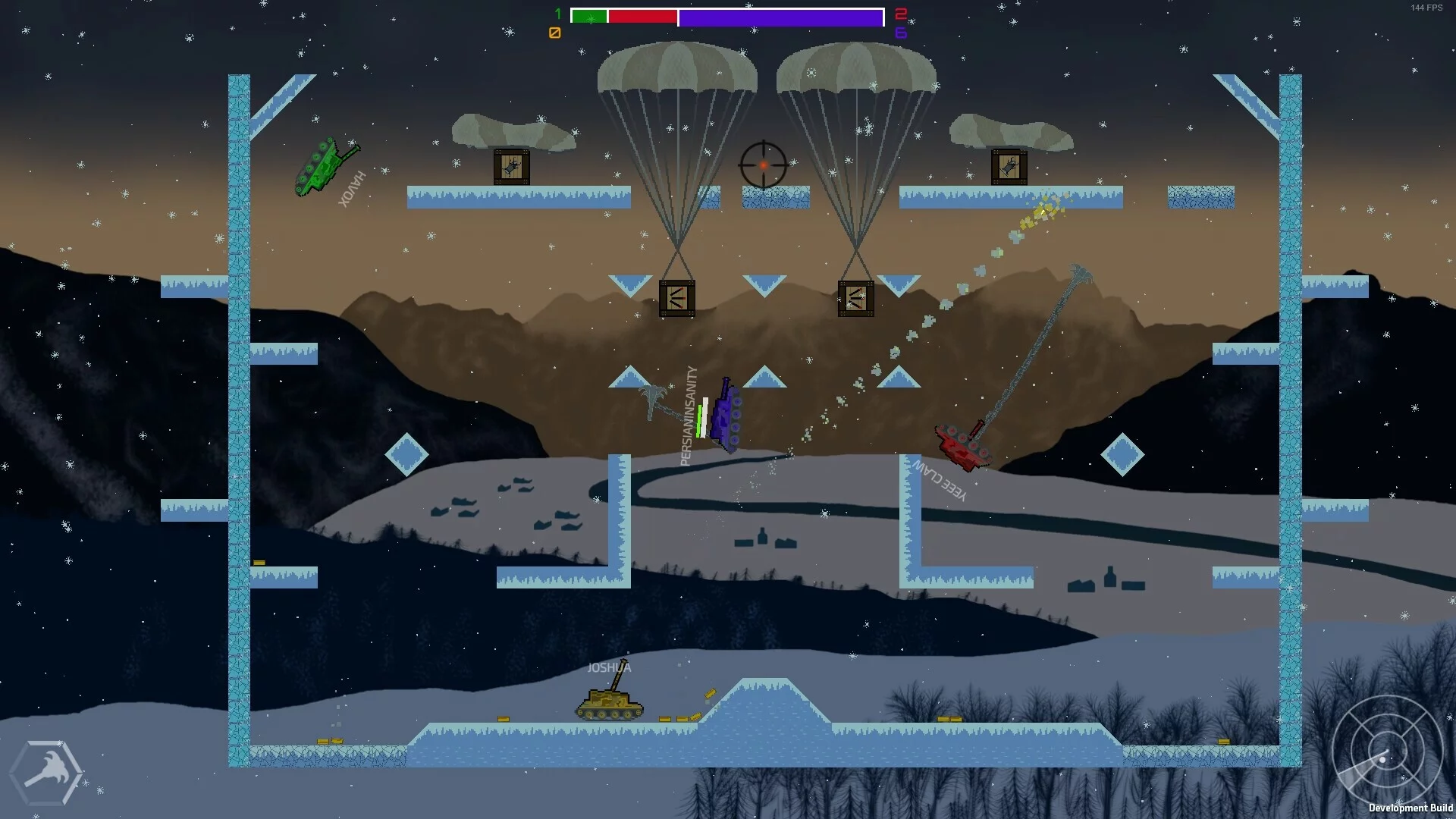 Изображение игры: Grapple Tanks