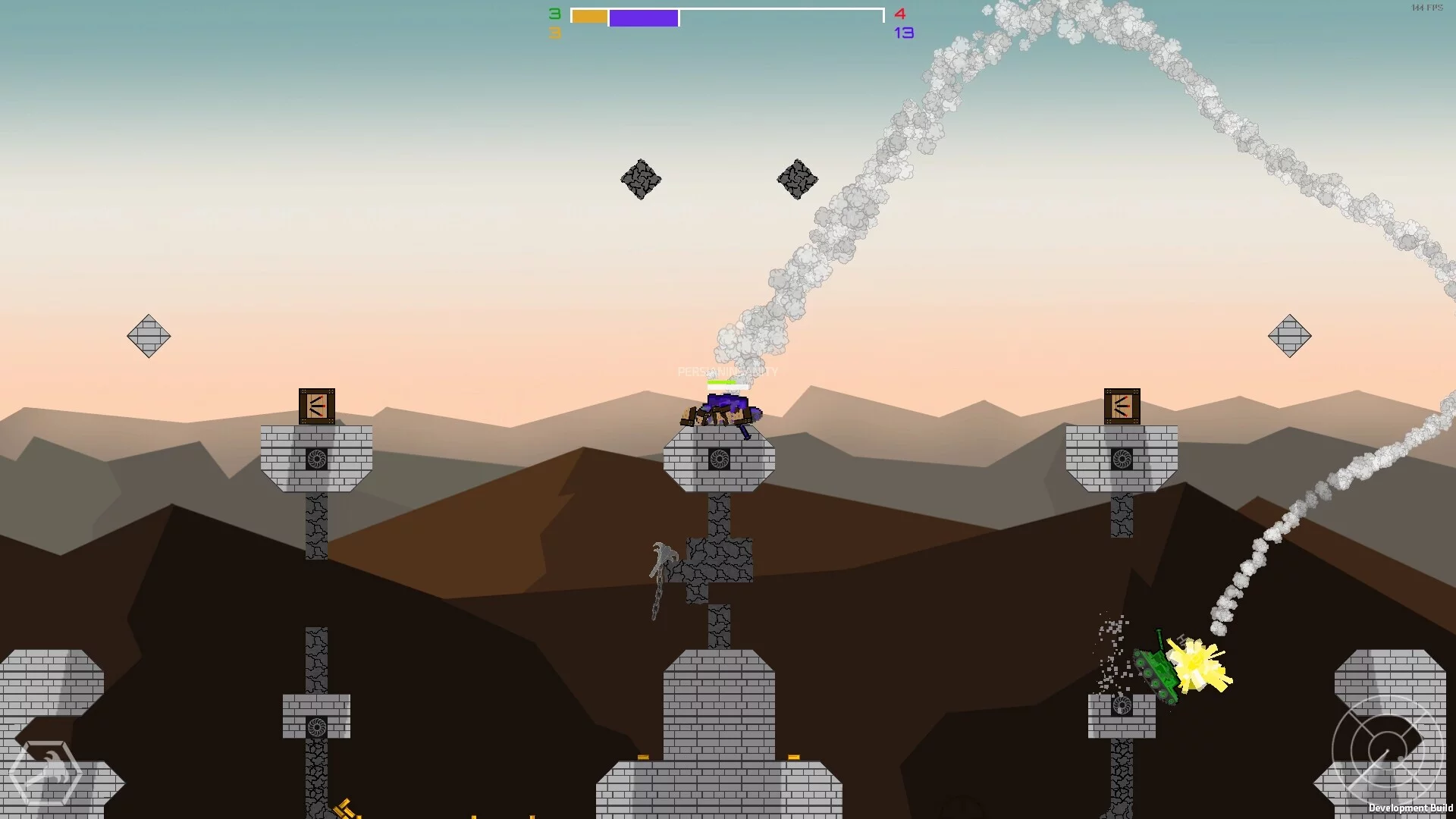 Изображение игры: Grapple Tanks