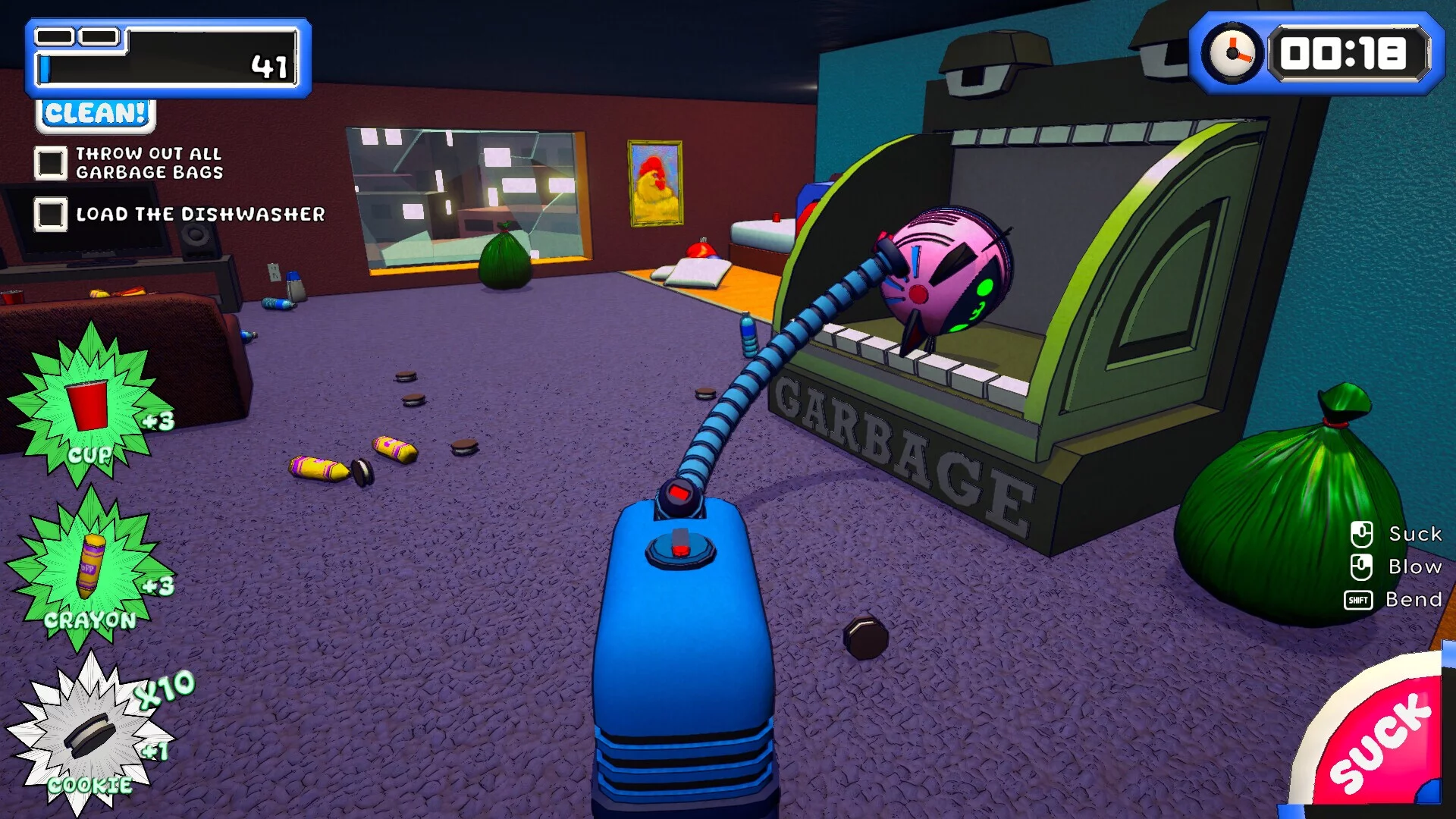 Изображение игры: ACUVAC: A Suck and Blow Adventure