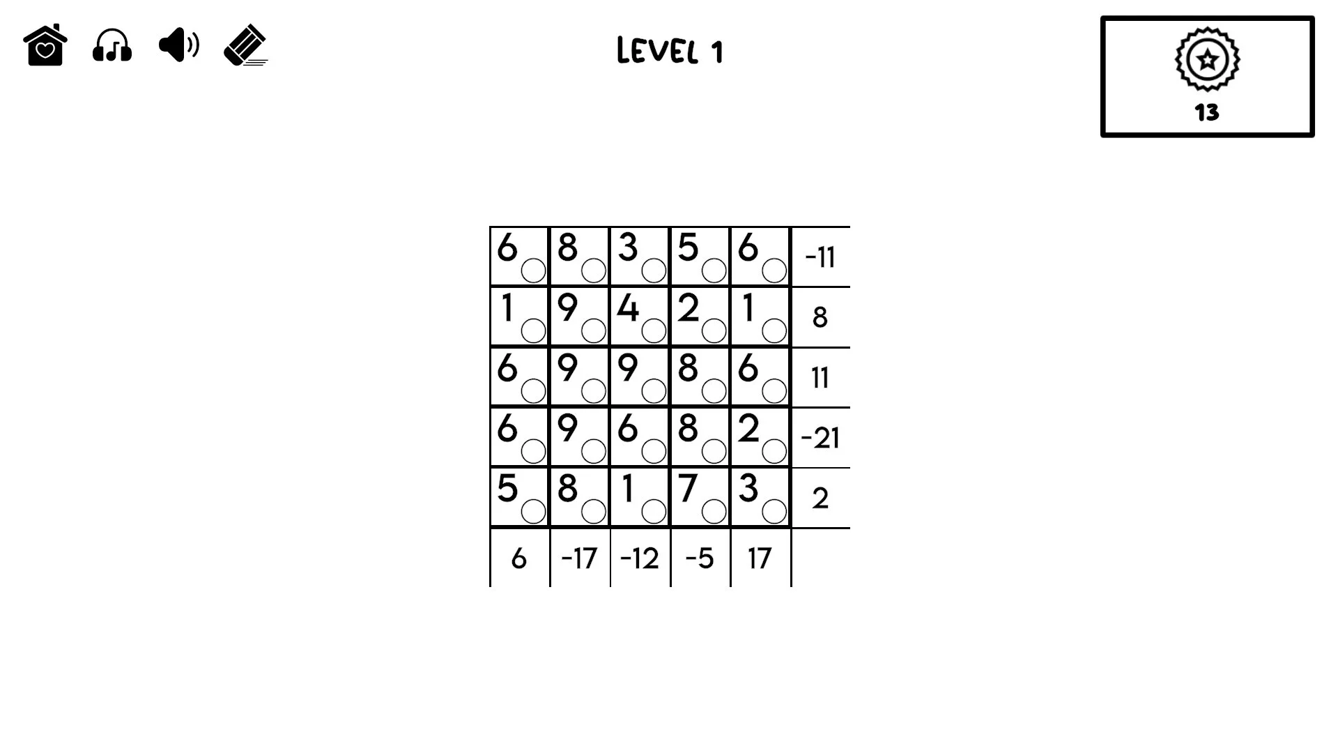 Изображение игры: FlipSum - A Puzzle By Claris Richter