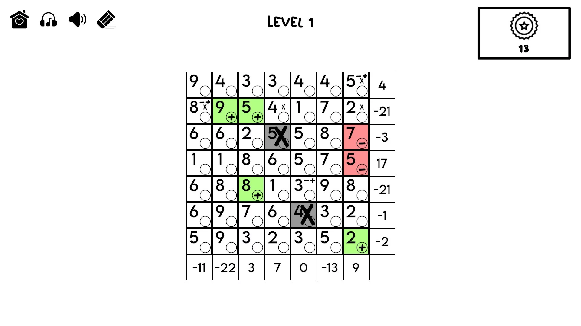 Изображение игры: FlipSum - A Puzzle By Claris Richter