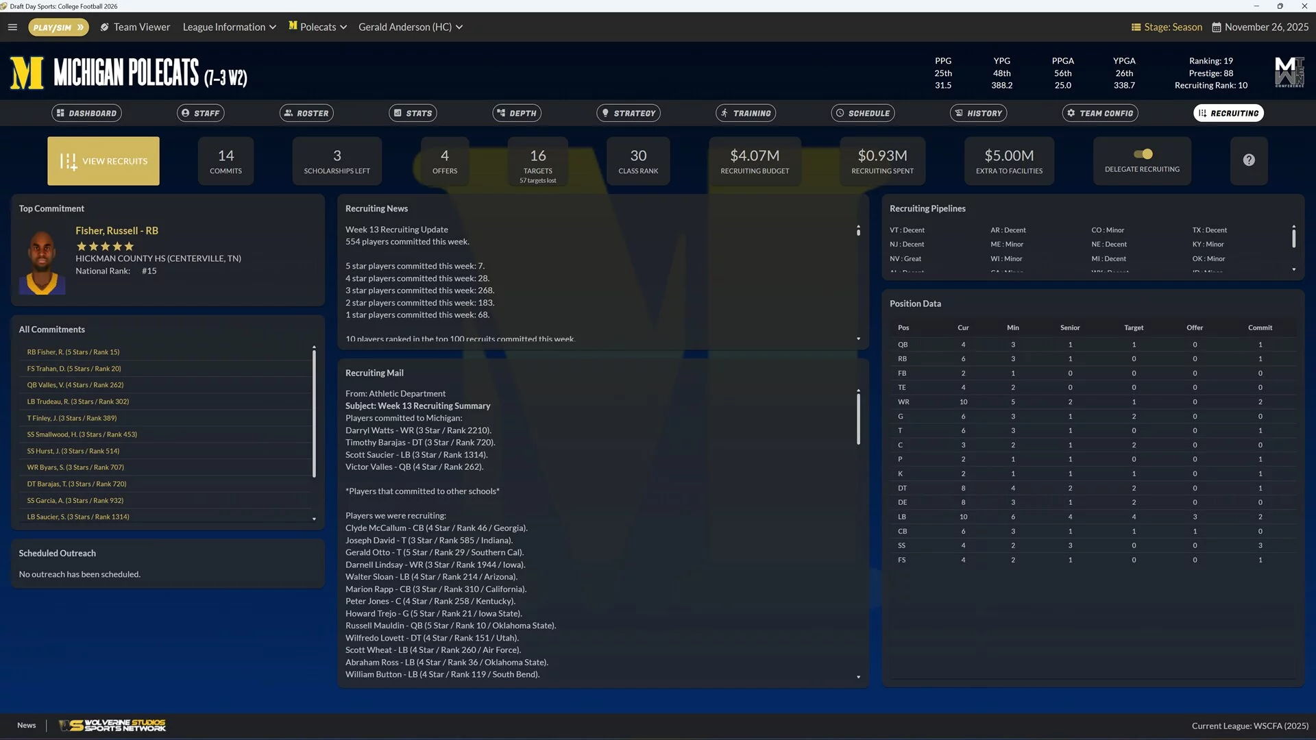 Изображение игры: Draft Day Sports: College Football 2026