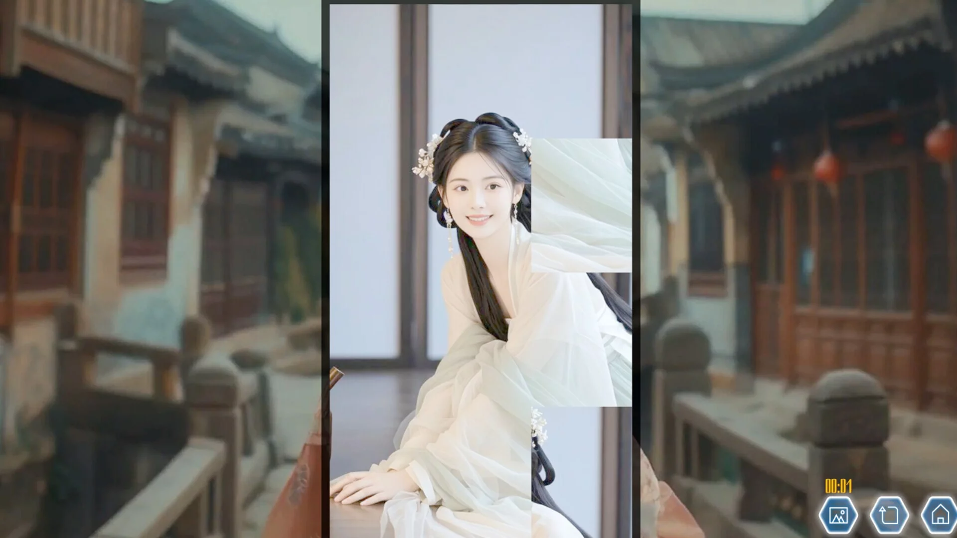 Изображение игры: Ancient Style Girl Dynamic Jigsaw Puzzle