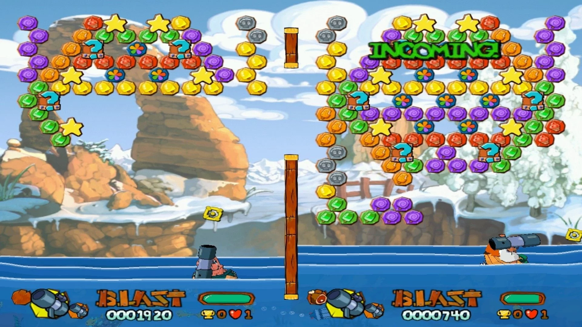 Изображение игры: Worms Blast
