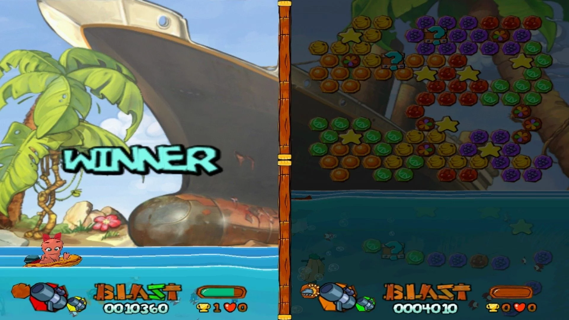 Изображение игры: Worms Blast