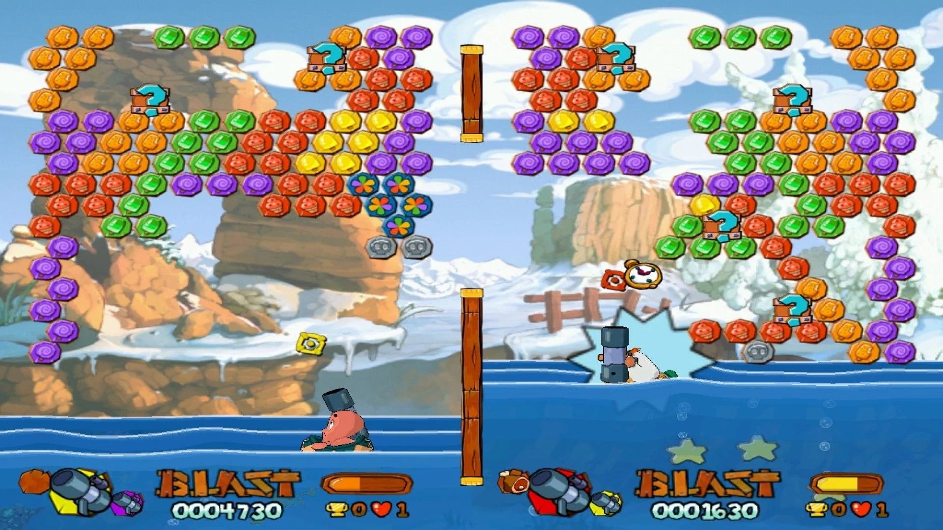 Изображение игры: Worms Blast