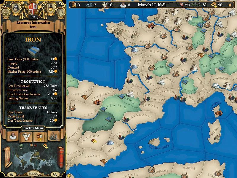 Изображение игры: Europa Universalis II
