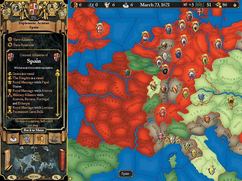Изображение игры: Europa Universalis II