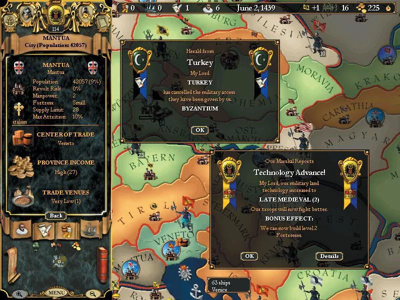 Изображение игры: Europa Universalis II