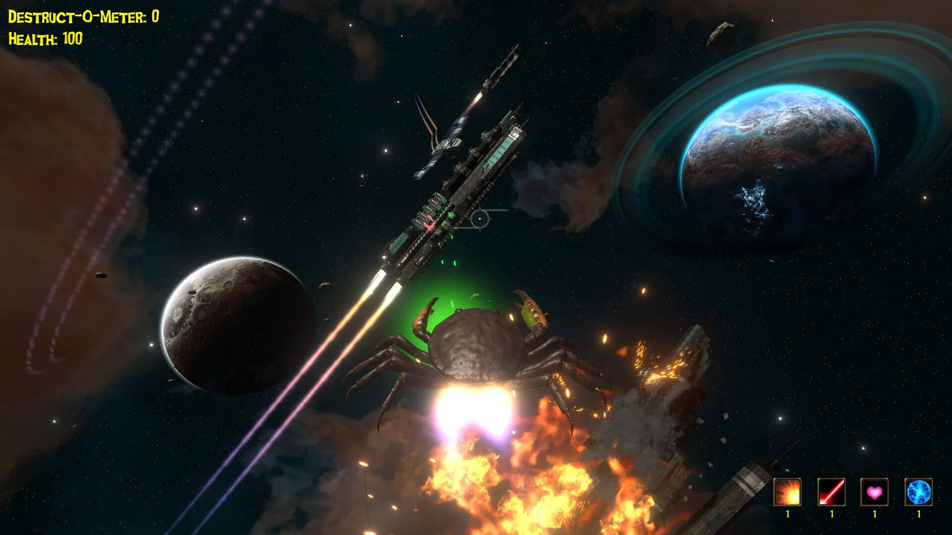 Изображение игры: The Giant Crab in Space