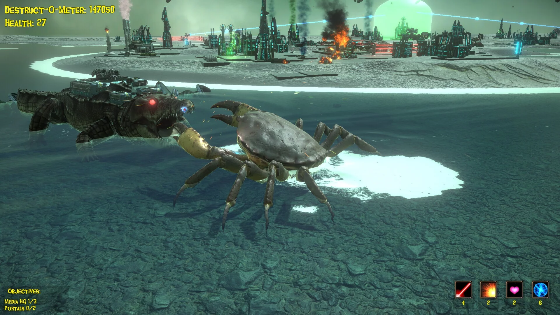 Изображение игры: The Giant Crab in Space