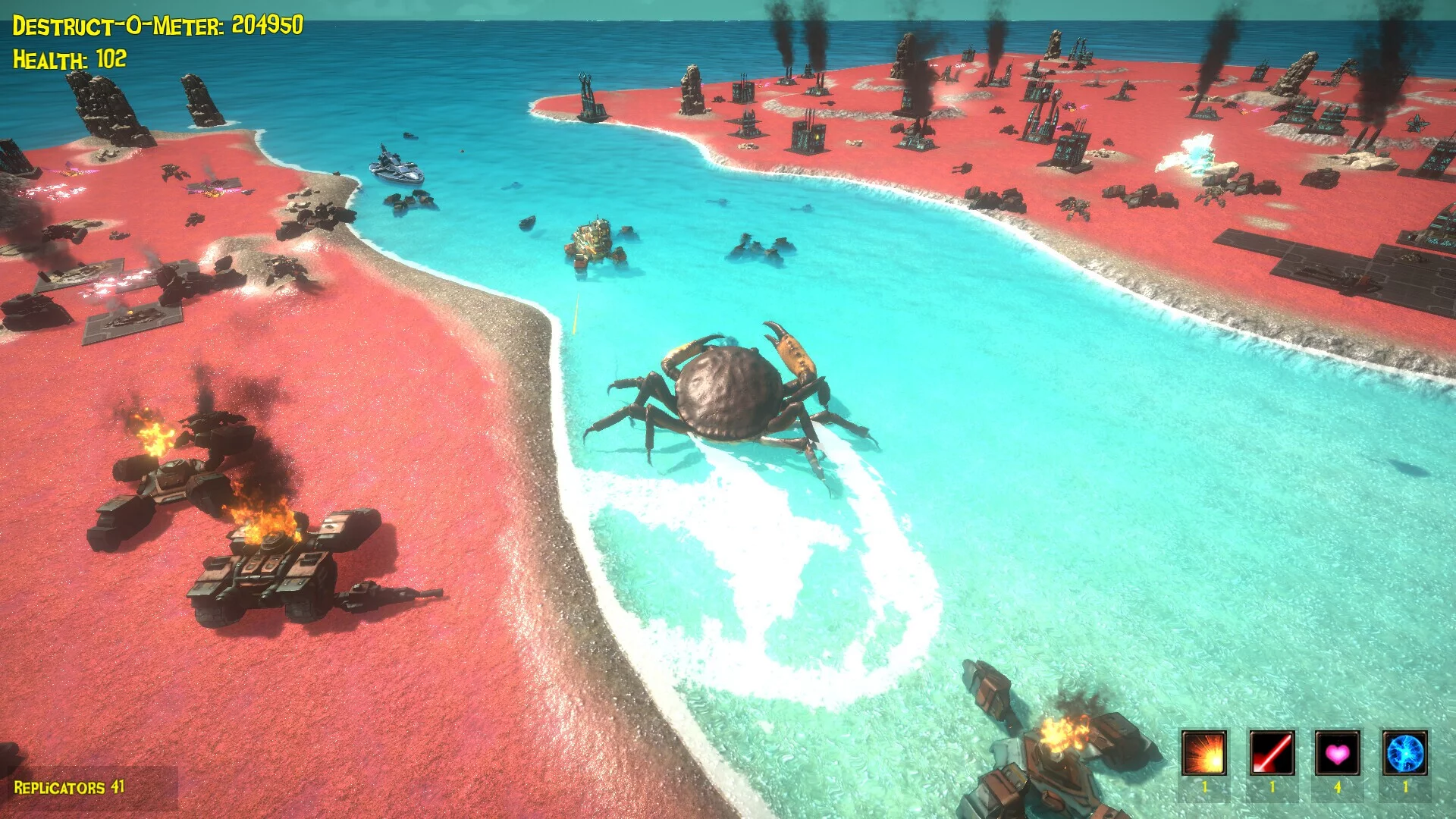 Изображение игры: The Giant Crab in Space