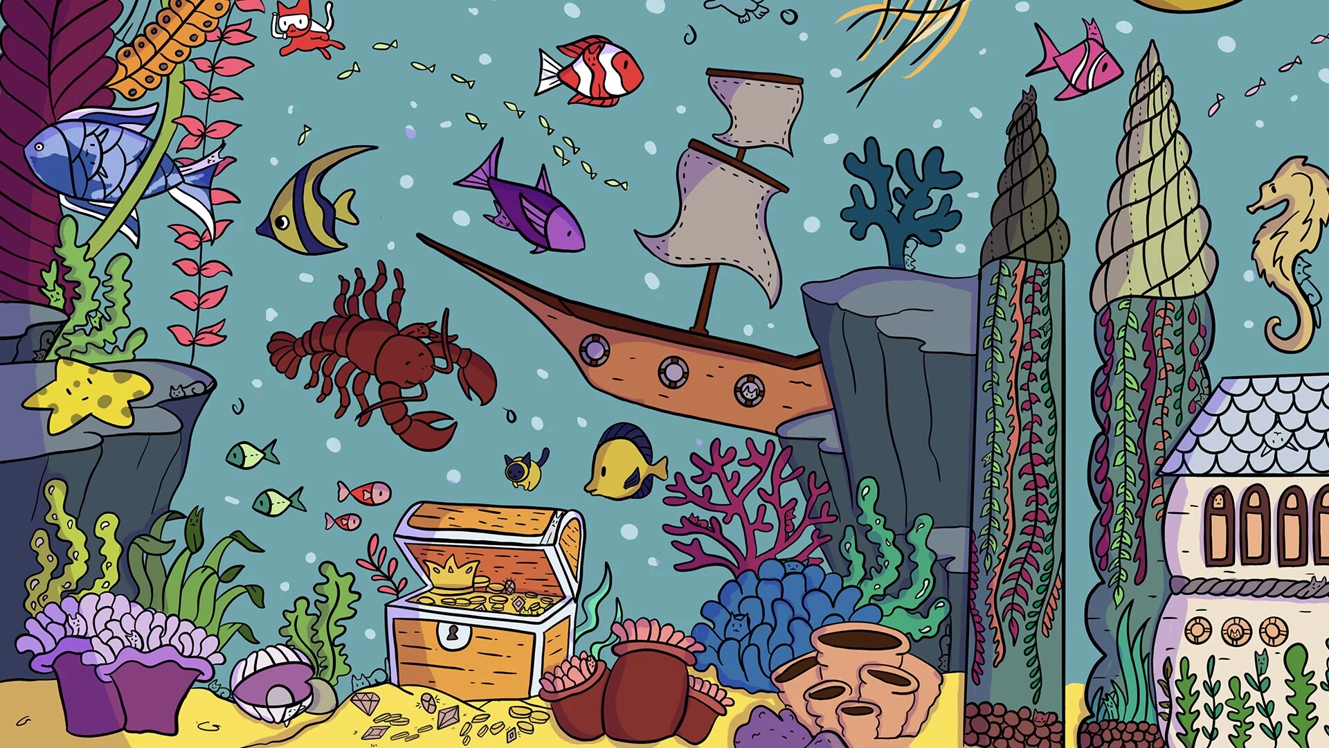 Изображение игры: 100 Sea Cats