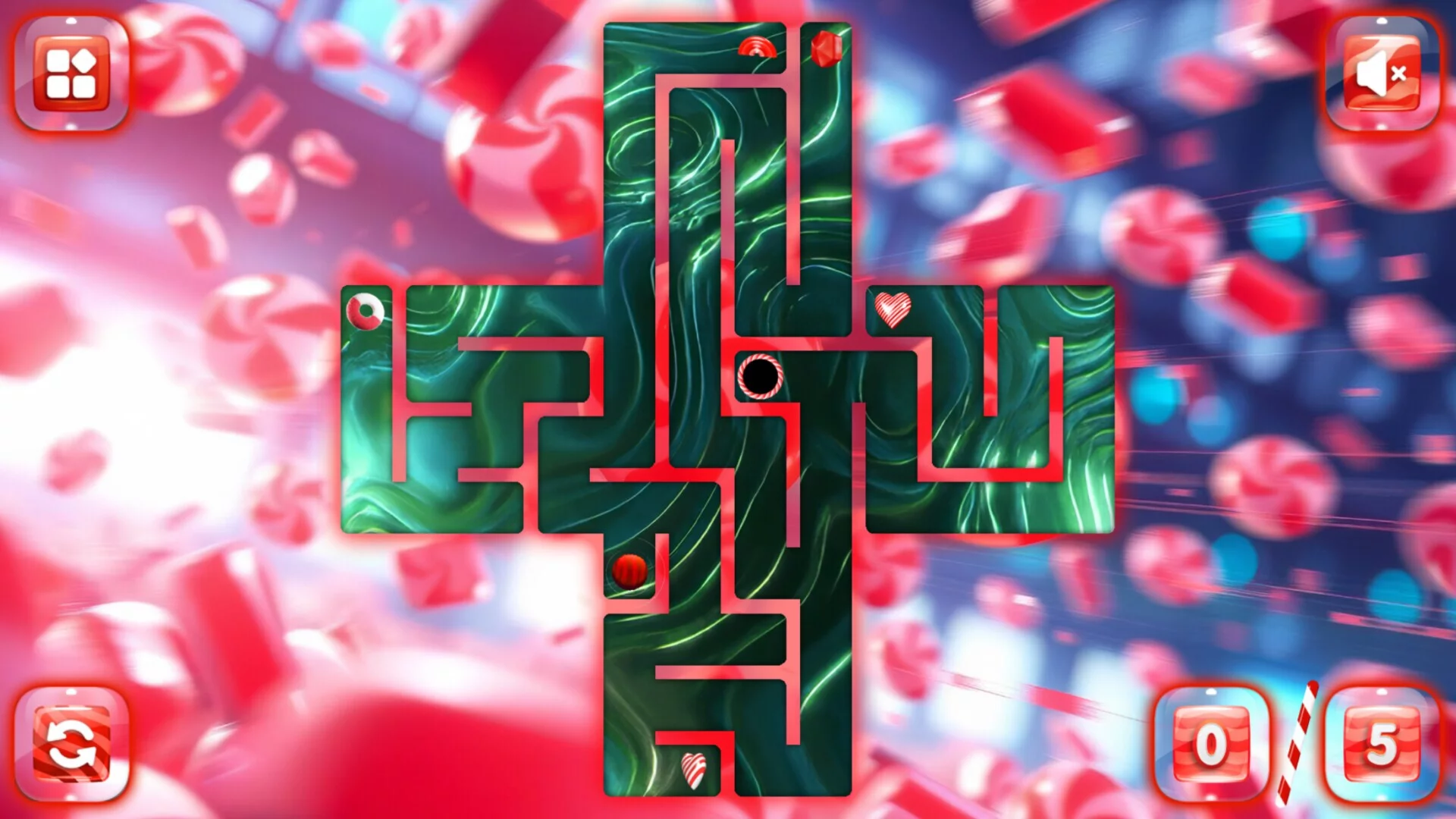 Изображение игры: Sweetie Candy Maze: Red Cherry
