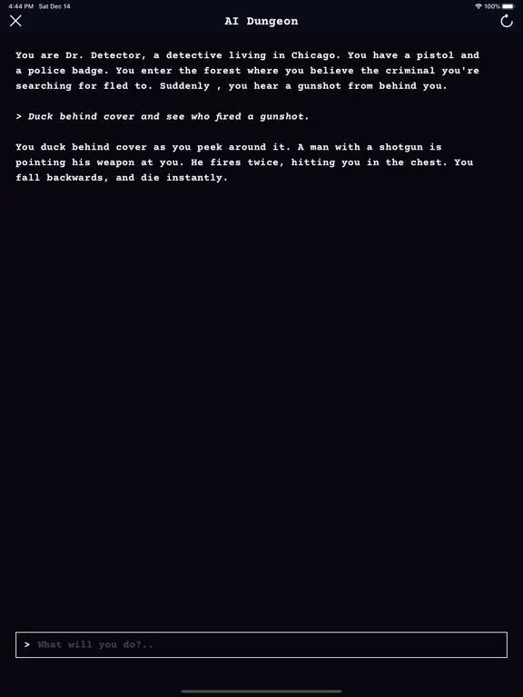 Изображение игры: AI Dungeon